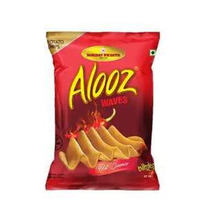 Bombay Sweets Alooz Waves Hot Flavour Potato Chips