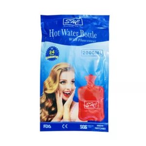 Hot Water Bottle With Flees Cover (Assorted Color)